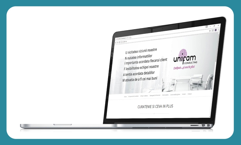 Site si logo create pentru Unifam Consulting